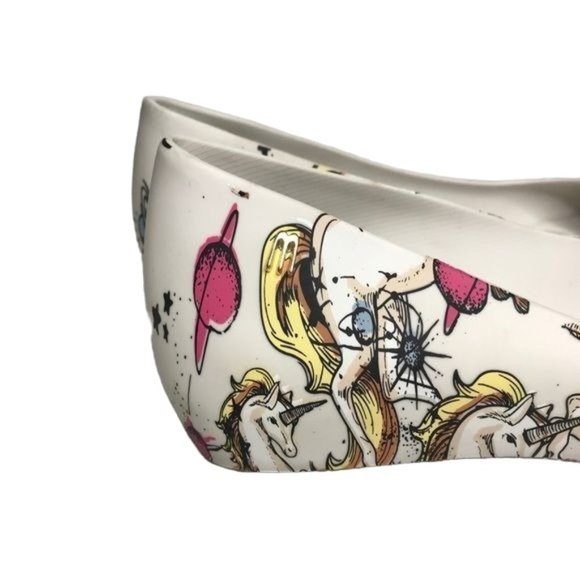 Melissa Ultragirl 3db II unicorn wedges flats 8 - Picture 7 of 10